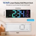 LEIKE 16.2'' Large Digital Wall Clock with Remote Control, Big Led/Dual