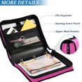 thumbnail image 4 of Haosy 3 Ring Zipper Binder with Shoulder Strap Waterproof Trapper Keeper 2 Inch D-Ring 500 Sheets Capacity, Bright Rose, 4 of 8