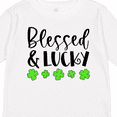 thumbnail image 4 of Inktastic Blessed and Lucky 4 Leaf Clovers St. Patrick's Day Boys or Girls Long Sleeve Toddler T-Shirt, 4 of 5
