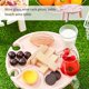 thumbnail image 4 of Mesa de vino plegable al aire libre, mesa de picnic redonda, bandeja para aperitivos y queso, copa de vino, 4 of 5