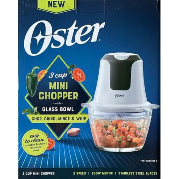 OSTER 3CP MINI CHPR CON GLS BWL