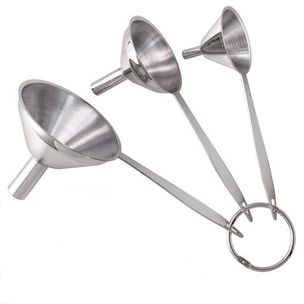 NEW Mini Stainless Steel Funnel Small Metal Portable Funnels Kitchen Fashion 