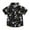 Black, variant on Hawaiian Shirts for Boys, Short Sleeve Button Down Shirt, Summer Tropical Beachwear for 2-15 Years