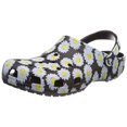 thumbnail image 1 of Zuecos Clásicos Estampados Florales Crocs Negro Margarita Talla 6 Mujer/4 Hombre, 1 of 8