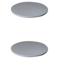 thumbnail image 4 of QualitChoice Nappe Ronde Imperméable Anti-Huile Bordure Extensible Couverture Salon Antidérapante Décoration Restauration Fête Gris 2Set, 4 of 6