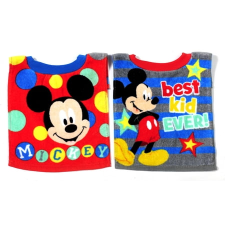 Mickey Mouse 2 Pk. Towel Bibs