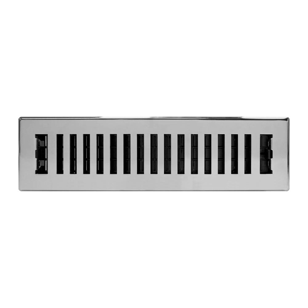 Decor Grates 2x12 Slotted Steel HVAC Floor Register Vent Cover Adjustable Airflow Control Chrome 1 Pack