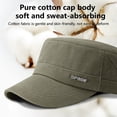 thumbnail image 3 of Cheers.US Men Cotton Army Cap Cadet Hat Trucker Dad Hat Military Flat Top Adjustable Classic Baseball Cap, 3 of 5