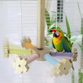 thumbnail image 3 of Bird Stand Toy Interactive Rotating Wooden Exercise Wheel Parrot Plaything Cage Accessories For Small Medium Birds Energy, 3 of 3