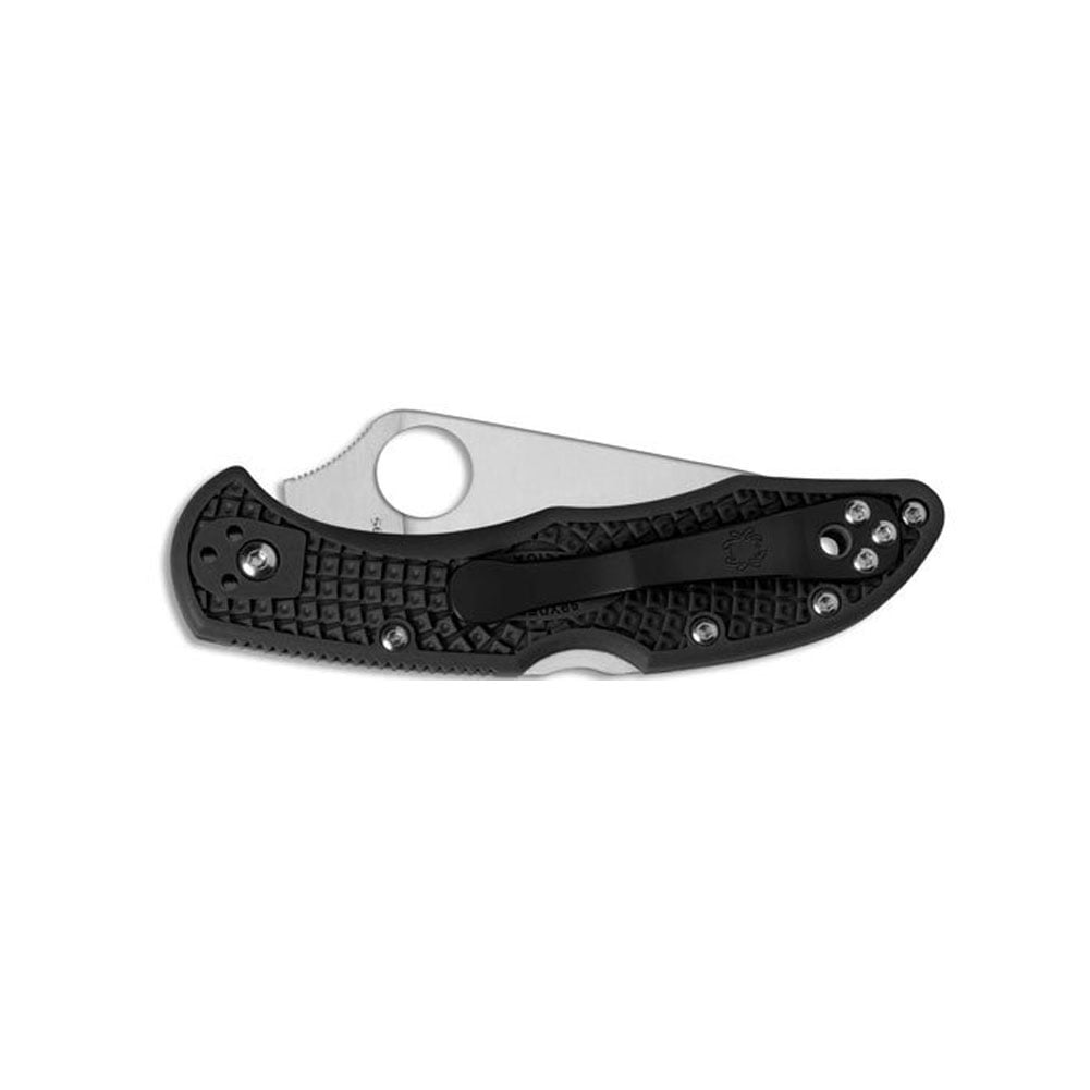 Spyderco Delica 4 Lightweight Black FRN Flat Ground PlainEdge Folding Knife