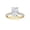 Yellow Gold, variant on 1 Carat (ctw) Platinum Radiant,Round Cut LAB GROWN Diamond Vintage Engagement Ring (Color D-E Clarity VS1-VS2)