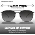 thumbnail image 3 of Grinderpunch Women’s Square Aviator Sunglasses Polarized UV400 Gradient Lens Lightweight Fashion Driving Outdoor - Gunmetal / Gunmetal Gradient, 3 of 7