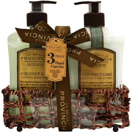La Bella Provincia Coconut Lime Scented Hand Care Set, 3 pc