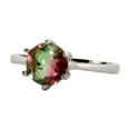 thumbnail image 3 of 1ct Round Pink & Green Watermelon Tourmaline Silver Ring, Size 6 1RPGWTSRS6, 3 of 5