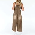 thumbnail image 6 of FNFYFH Denim Jumpsuit for Women Loose Adjustable Strap Denim Bib Overalls Jeans Distressed Ripped Wide Leg Baggy Overall Jumpsuit, 6 of 8