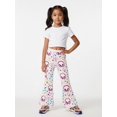thumbnail image 5 of Girls Wide Leg Flared Pants, Digital Print Casual Trousers, Cute Bell Bottom Bottoms for Kids Ages 4-13 (Spring Summer), 5 of 6