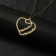 thumbnail image 2 of Two Name Custom Necklace Custom Name Love Heart Pendant Personalized Name Heart Necklace for Women Valentine's Day Gift, 2 of 5