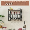 thumbnail image 7 of Canddidliike Industrial Wall Mounted Wine Rack with 3 Stem Glass Holders, Freestanding Floor Wine Bottle Holder, Wine Storage Racks, 7 of 7
