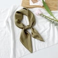thumbnail image 2 of Women Satin Solid Color Square Scarf, Lightweight Neck Scarf Hair Wrap Sun Protection Bandana Elegant Silk Feeling Neckerchief, 2 of 4