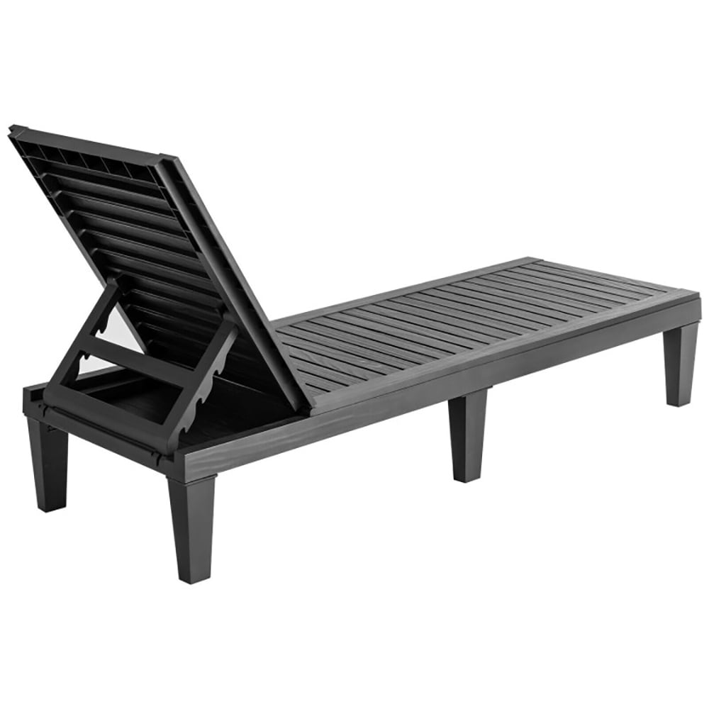 Aimee Lii Outdoor Recliner Chair with 5-Position Adjustable Backrest, Patio Loungers, Black