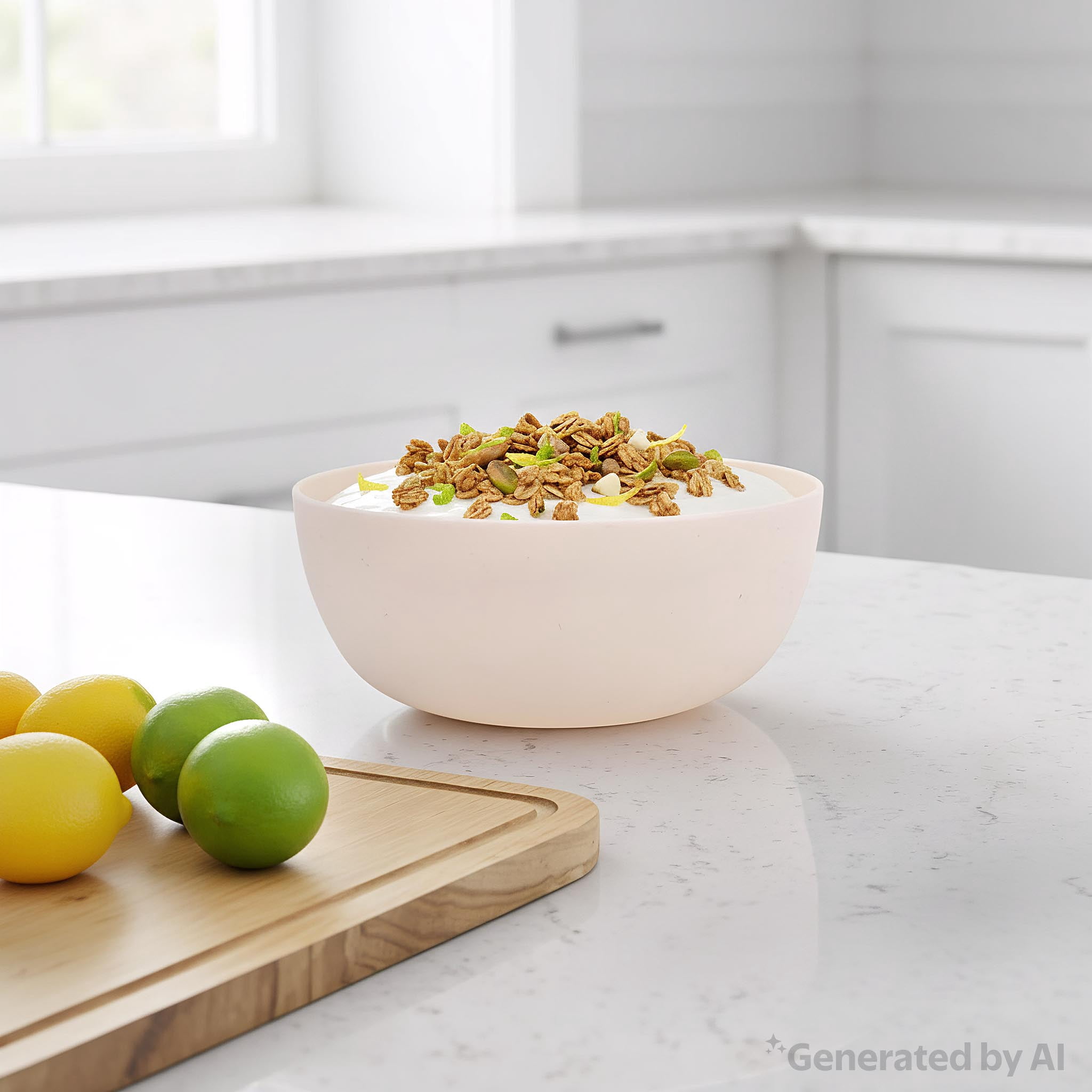 (12 pack) Mainstays - Cream Round Plastic Cereal Bowl, 38-Ounce