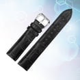 thumbnail image 4 of Fashion Black Leather Watchband with Bamboo Grain Decoration Adjustable Size for Watch Replacement, 4 of 8