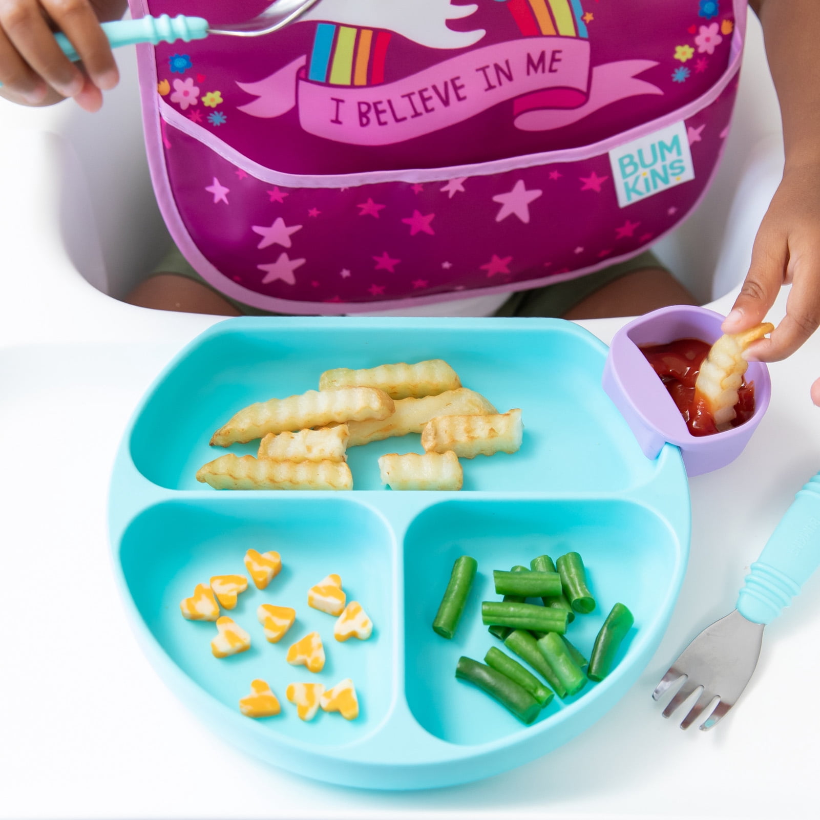 Bumkins Silicone Grip Dish, Baby and Toddler for Ages 6 months+
