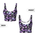 thumbnail image 6 of Uemuo Pink purple rainbow flower butterfly Pattern Women's Sports Bra - High Impact Support, Breathable, and Comfortable Athletic Bra for Running, Yoga, and Workouts, 6 of 9