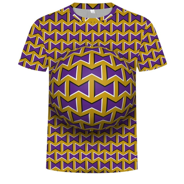 TSADFHJI Hauts d'Entraînement pour Hommes Automne Printemps Imprimé Manches Courtes Col Rond T-Shirt Floral Tendance Mode S Jaune