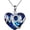 Blue, variant on Mother's Day Gifts for Mom I Love You Mom Crystal Necklace, Jewelry Gifts for Women Mom Mama Nana