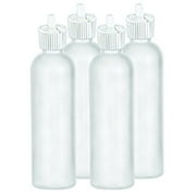 MoYo Natural Labs 4 oz HDPE Translucent White Squirt Bottles Essential Oils/Liquids (Pack 4)