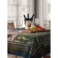 thumbnail image 6 of Stained Glass Table Cloth, Waterproof Tablecloth for Rectangle Tables, Vintage Abstract Botanical Plant Reusable Washable Fabric Table Cover for Restaurant Kitchen Dining Tables 52"x70", 6 of 9