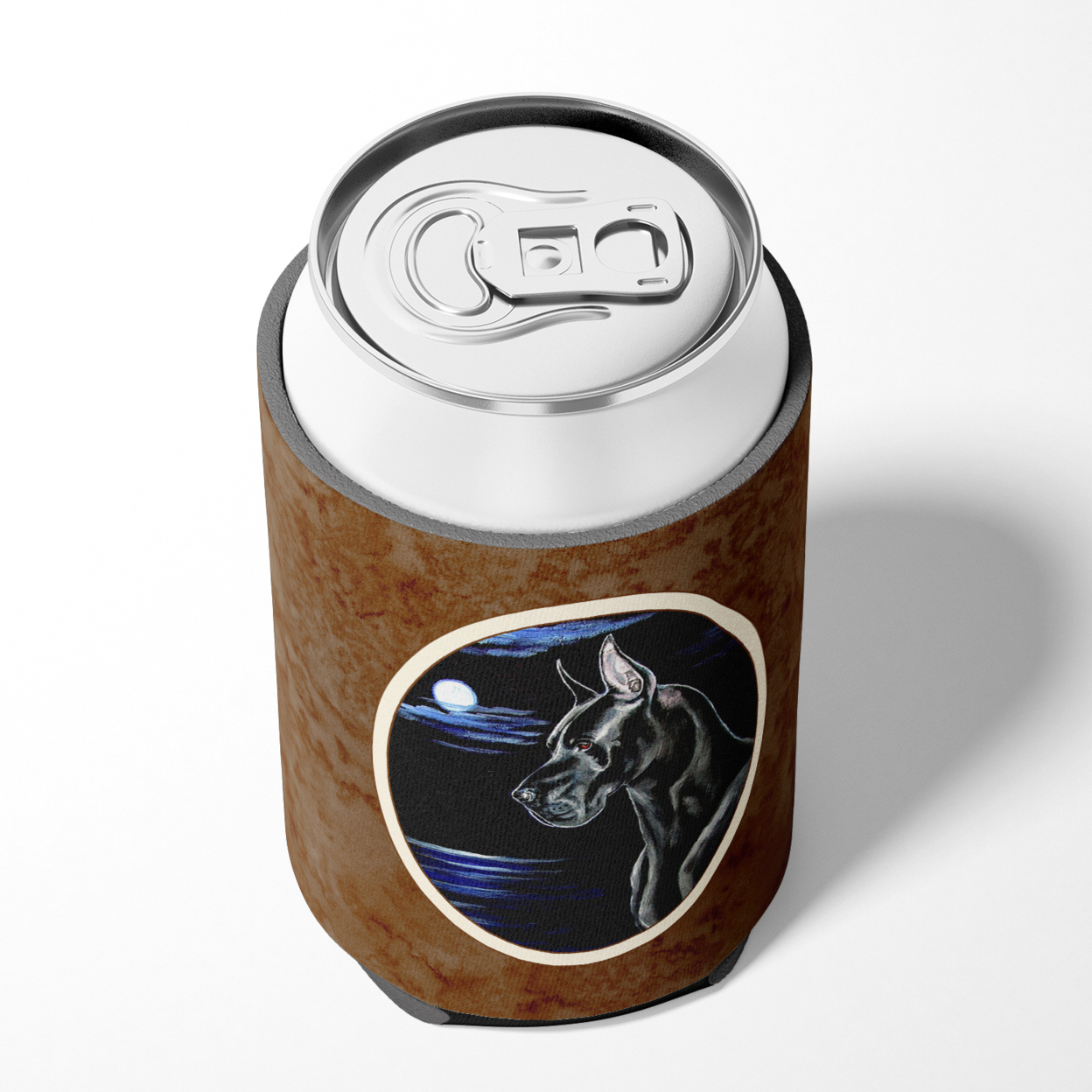 Carolines Treasures 7060CC Black Great Dane in the Moonlight Can or Bottle Hugger