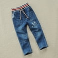 thumbnail image 2 of Kids Clothes Boys 6-7 Boy's Graphic Printed Cargo Jeans Streetwear Baggy Straight Denim Pants with Pocket, 2 of 9