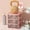 Pink 3layer, variant on TERGAYEE Desktop Drawer,Plastic Containers Transparent Cosmetic Dresser Organizer for Makeup Bathroom Office Dorm Desk Countertop