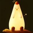 thumbnail image 2 of Luz de noche para niños, control táctil de luz de noche de bebé de guardería de silicona, recargable, 2 of 6