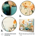thumbnail image 4 of Designart "Watercolor Depiction of Floral Pottery in Blue II" Oversized Geometric Framed Wall Art - Bohemian Blue Boho Pottery Entryway Framed Wall Art, 4 of 7