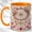 Orange, variant on Floral Dreamcatcher Coffee Mug, Boho Feather Mug, Ceramic 11 oz