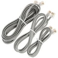thumbnail image 4 of 3pcs Telephone Extension Cord Phone Cable Landline Phone Wire Line Phone Cord Kits, 4 of 7