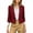01-Wine, variant on Sahpxhe Cropped Blazers for Women Ruched 3/4 Sleeve Shawl Collar One Button Suit Jacket Relaxed Casual Trendy Business Officewear Beige S