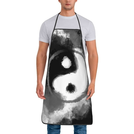 

Gaeub Yin And Yang Print Apron for Men and Women Waterproof Apron for Cooking Dishwashing Lab Butcher Dog Grooming