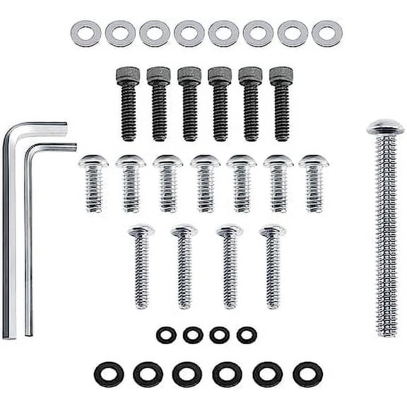 18PCS Motorcycle Batwing Inner Fairing Windshield Trim Screws Bolts Kit Stainless Steel Fit For Harley Touring Street Glide Electra Glide Road Glide Ultra Limited and Tri Glide Models 1996-2025