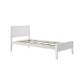 thumbnail image 3 of Plank+Beam Solid Wood Twin Bed Frame with Headboard, Modern Platform Bed for Adults, White, 3 of 10
