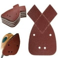 thumbnail image 2 of 60 piezas de papel de lija duradero con forma de oreja de conejo, papel de lija seco flocado, discos de lija de 4 agujeros (rojo oscuro: 40, 60, 80, 120, 180 y 240 por cada 10 piezas), 2 of 5