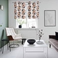 thumbnail image 3 of Orange Floral Kitchen Curtains Window Panels, Abstract Watercolor Flower Leaf Plant Insulated Window Treatment Curtain, Grommet Curtains for Bedroom/Living Room/Bathroom, 2 Piece 27.5"Wx39"L, 3 of 8