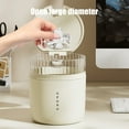thumbnail image 6 of Small Trash Can with Lid, Mini Trash Can for Bathroom, Office and Bedroom, Small Bathroom Garbage Can with Swing Top, Compact Waste Basket for Desk, Dorm & Home, Beige - Xuniizn, 6 of 7