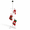 White, variant on Green Wooden Christmas Stocking Holder Stand For Floor With 10 Hooks