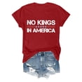 thumbnail image 4 of HXWCHs T-Shirt Uni pour Femme Grande Taille Mode Décontractée T-Shirt à Col Rond pour Femme à Manches Courtes Imprimé Haut pour Tous les Jours TG Rouge, 4 of 4