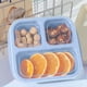 thumbnail image 5 of Recipientes bento para preparar refrigerios, 3 compartimentos, reutilizables, de acero inoxidable, para la escuela y la oficina, ecológicos, soluciones portátiles para el almuerzo. Blahzhy, 5 of 5