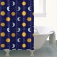 thumbnail image 4 of Blue Sun Moon Constellation Pattern Shower Curtain 72"x84" ,Bathroom Decorative Shower Curtains Set with 12 Hooks,Modern Waterproof Washable Shower Curtain, 4 of 6